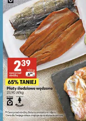 Płaty śledziowe wędzone promocja w Delikatesy Centrum