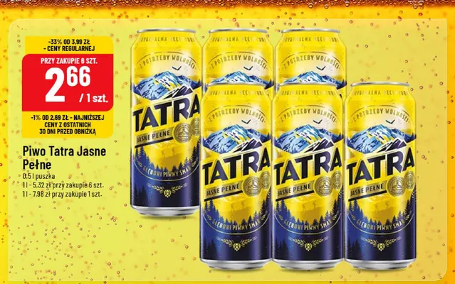 Piwo Tatra promocja w POLOmarket