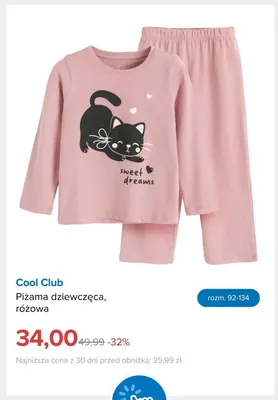 Piżama dziewczęca różowa Cool Club promocja w Smyk