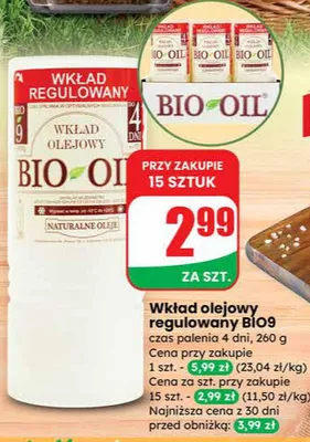 Wkład olejowy regulowany  promocja w Dino