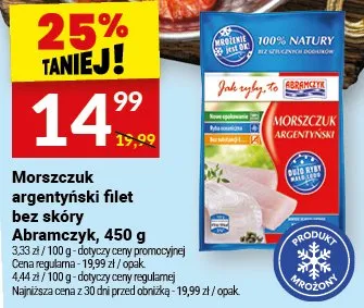 Morszczuk argentyński filet bez skóry promocja w Twój Market