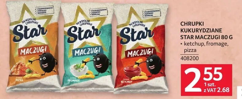 Chrupki kukurydziane Star Maczugi 80g promocja w Selgros