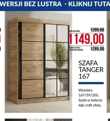 Szafa Tanger 167 promocja w Abra Meble