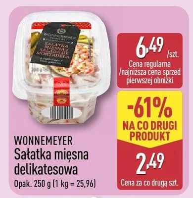Sałatka mięsna delikatesowa promocja w Aldi