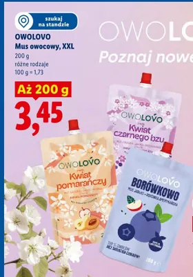 Mus owocowy Owolovo Kwiat pomarańczy XXL promocja w Lidl