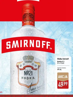 Wódka Smirnoff No21 promocja w Aldi