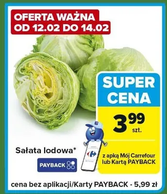 Sałata lodowa promocja w Carrefour Express