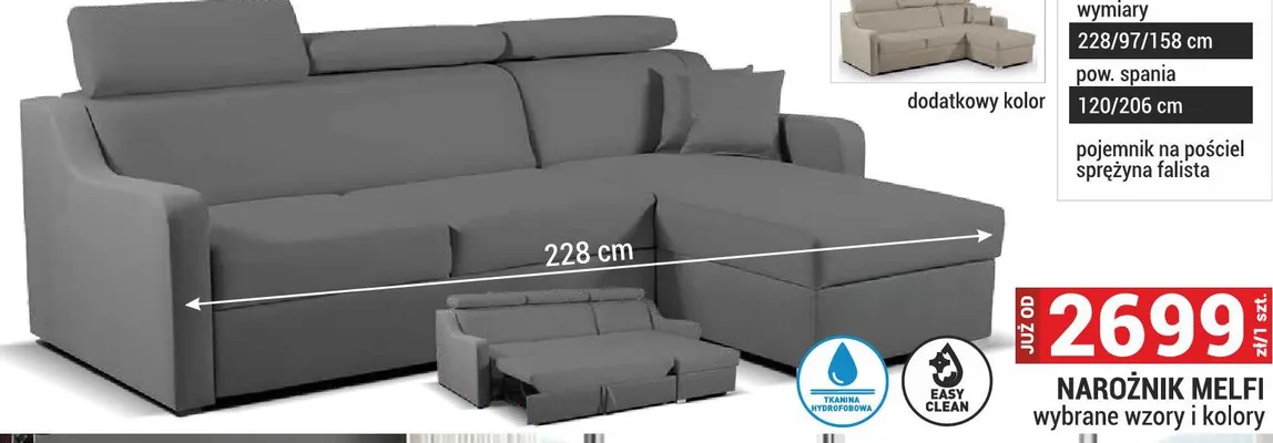 Narożnik Melfi promocja w Merkury Market