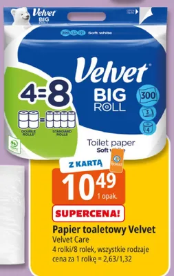 Papier toaletowy Velvet promocja w Leclerc