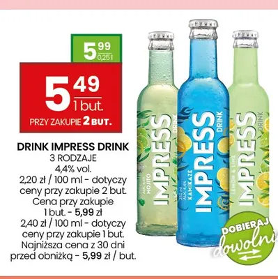 Drink Impress Drink Kamikaze promocja w Twój Market