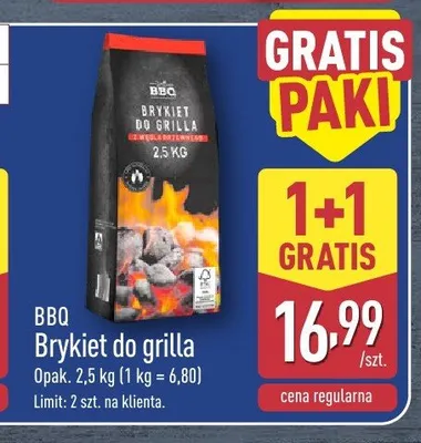 Brykiet do grilla BBQ promocja w Aldi