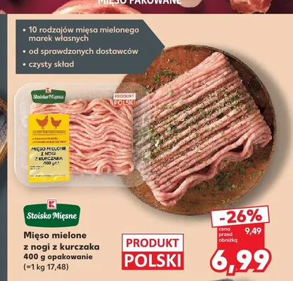 Mięso mielone z nogi z kurczaka Stoisko Mięsne promocja w Kaufland