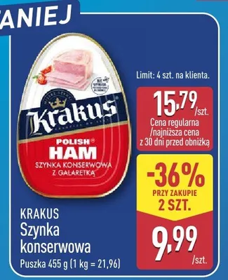 Szynka konserwowa Krakus promocja w Aldi