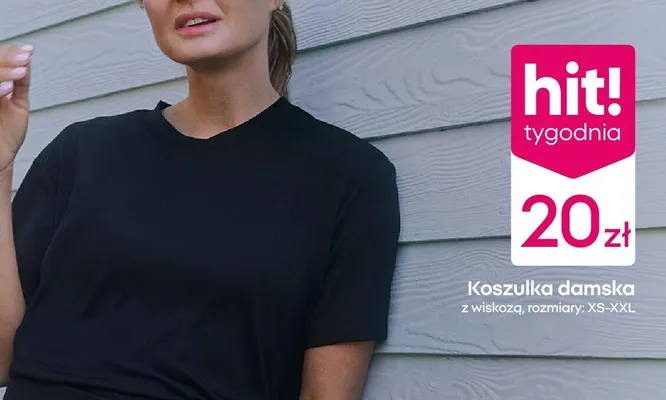 Koszulka damska z wiskozy promocja w Pepco