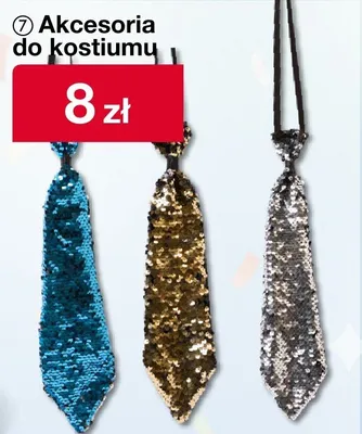 Akcesoria do kostiumu - krawat cekinowy promocja w Woolworth