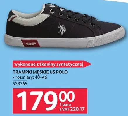 Trampki męskie US Polo promocja w Selgros