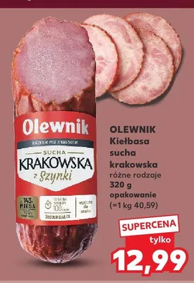 Kiełbasa sucha krakowska Olewnik promocja w Kaufland