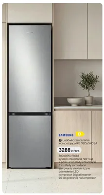 Lodówkozamrażarka wolnostojąca SAMSUNG RB 38C604DSA promocja w Castorama