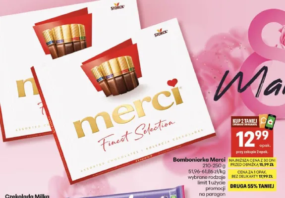 Bombonierka Merci Finest Selection promocja w Delikatesy Centrum