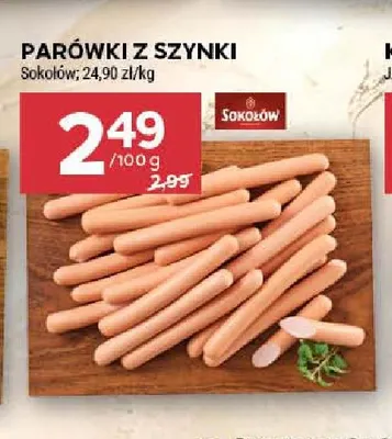 Parówki z szynki Sokołów promocja w Stokrotka