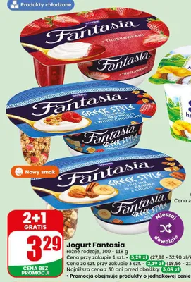 Jogurt Danone Fantasia Greek Style z orzechami i czekoladą promocja w Dino