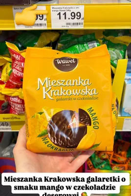 Galaretki w czekoladzie Mieszanka Krakowska mango Wawel promocja w Dino