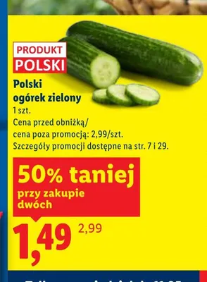 Polski ogórek zielony promocja w Lidl
