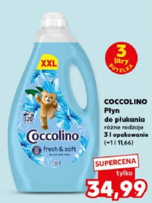 Płyn do płukania różne rodzaje 3l opakowanie Coccolino promocja w Kaufland