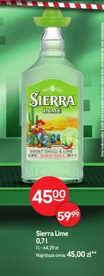 Likier Sierra Lime promocja w Żabka