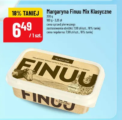 Margaryna Finuu Mix Klasyczne promocja w POLOmarket