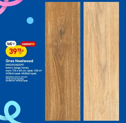 Gres Noelwood honey promocja w Castorama