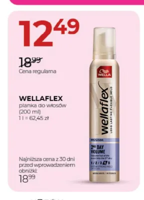 Pianka do włosów Wellaflex 2nd Day Volume promocja w Drogerie Jawa