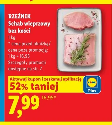 Schab wieprzowy bez kości Rzeźnik promocja w Lidl
