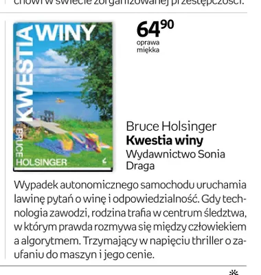 Książka Kwestia winy Bruce Holsinger promocja w Empik