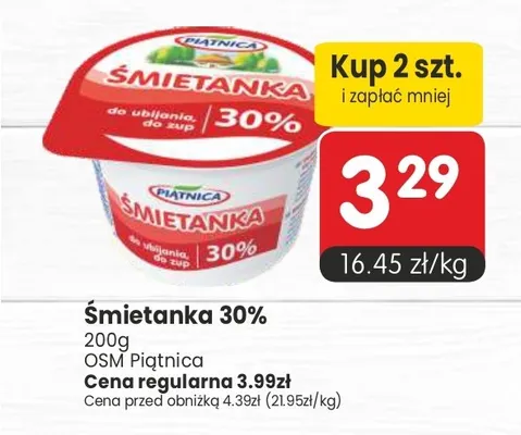 Śmietanka 30% OSM Piątnica promocja w Market Point