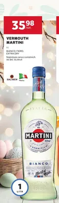 Vermouth Martini Bianco, Fiero, Extra Dry promocja w Stokrotka