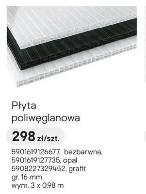 Płyta poliwęglanowa promocja w Castorama