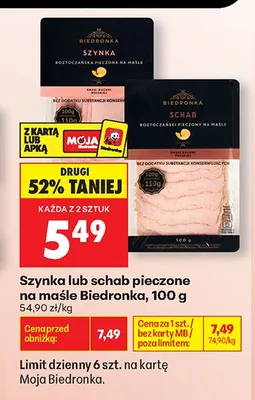 Szynka pieczona na maśle Biedronka promocja w Biedronka