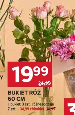 Bukiet róż 60 cm promocja w Stokrotka