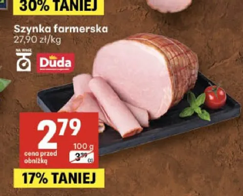 Szynka farmerska Duda promocja w Delikatesy Centrum