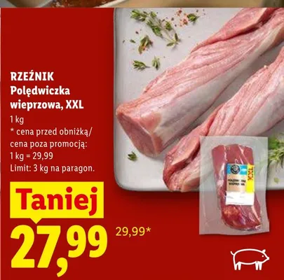 Polędwiczka wieprzowa XXL Rzeźnik promocja w Lidl