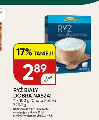 Ryż biały Dobra Nasza! promocja w Chata Polska