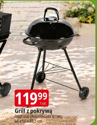 Grill z pokrywą 65x55x86,5cm promocja w Leclerc