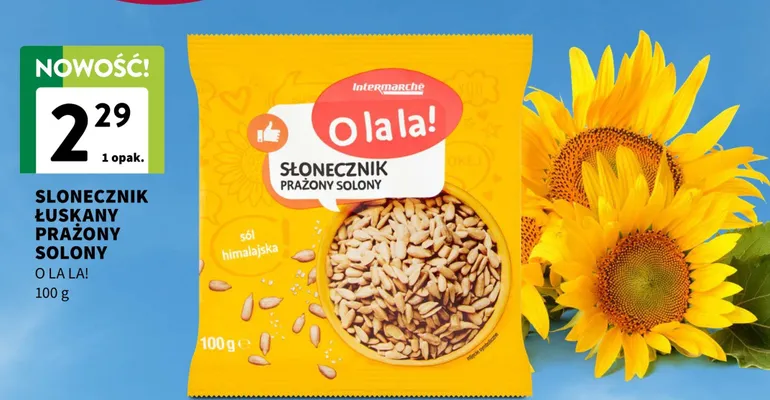 Słonecznik łuskany prażony solony promocja w Intermarche