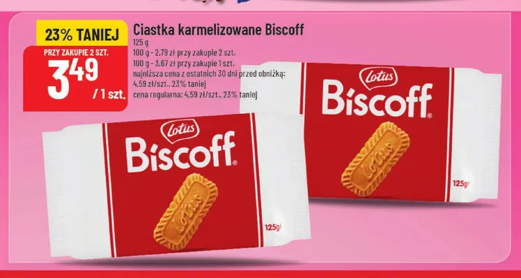 Ciastka karmelizowane Lotus Biscoff promocja w POLOmarket