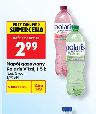 Napój gazowany Polaris Vital Green promocja w Biedronka