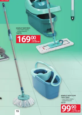 Komplet mop Clean Twist Ergo Leifheit promocja w Selgros
