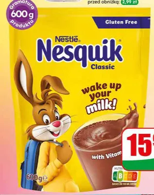 Napój Nesquik kakaowy rozpuszczalny promocja w Dino