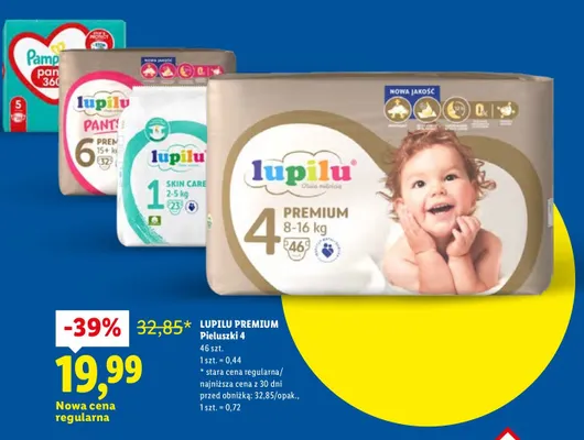 Pieluchy Premium 4 promocja w Lidl