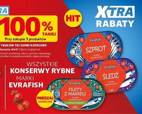 Konserwy rybne marki EvraFish promocja w Kaufland